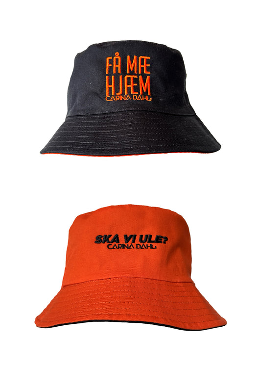 Carina Dahl | Få mæ hjæm / Ska vi ule? | Reversible Sort/Oransje