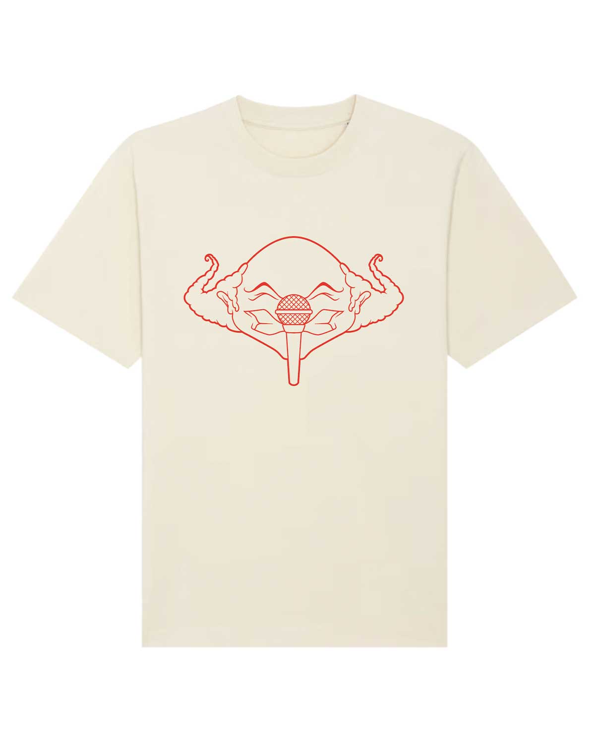 Klovner i Kamp | Puff Print | Natural Raw | T-Skjorte