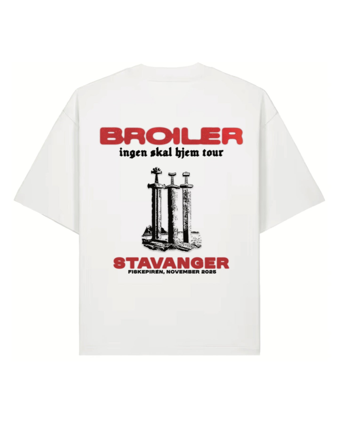 Broiler | Ingen Skal Hjem Tour | Stavanger | White | Tee