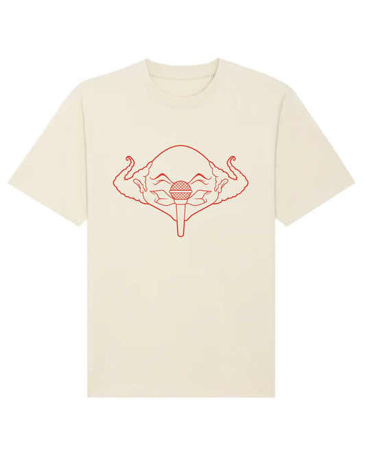 Klovner i Kamp | Puff Print | Natural Raw | T-Skjorte